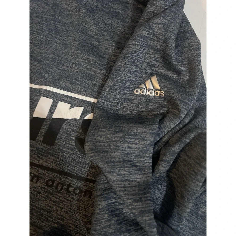Adidas‎ San Antonio Spurs Youth Hoodie Size M 10/12 Gray Pullover NBA ClimaWarm